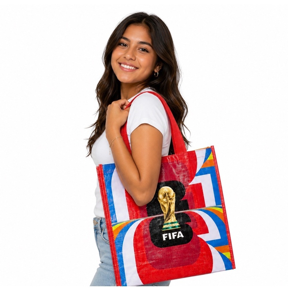 FIFA World Cup 2026 Official‎ Licensed Reusable Tote Bag Red Multi Color New